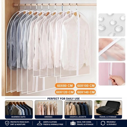 10x hanging garment bags - 10x,
