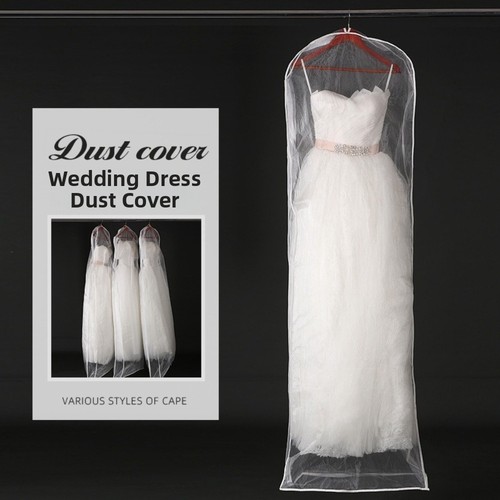 Clear wedding dress garment - clear,