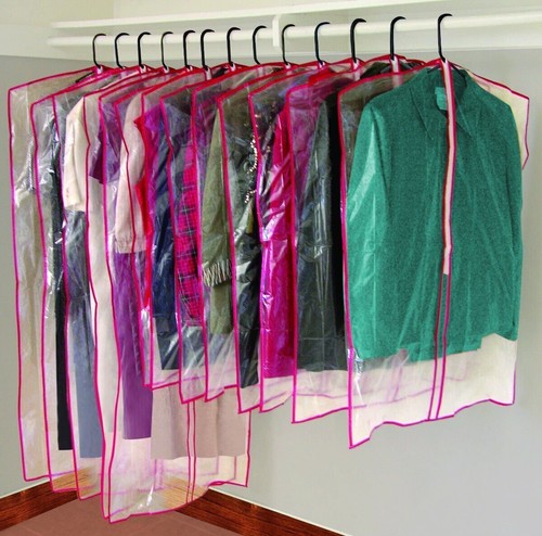 Clear zippered garment bags - zippered,